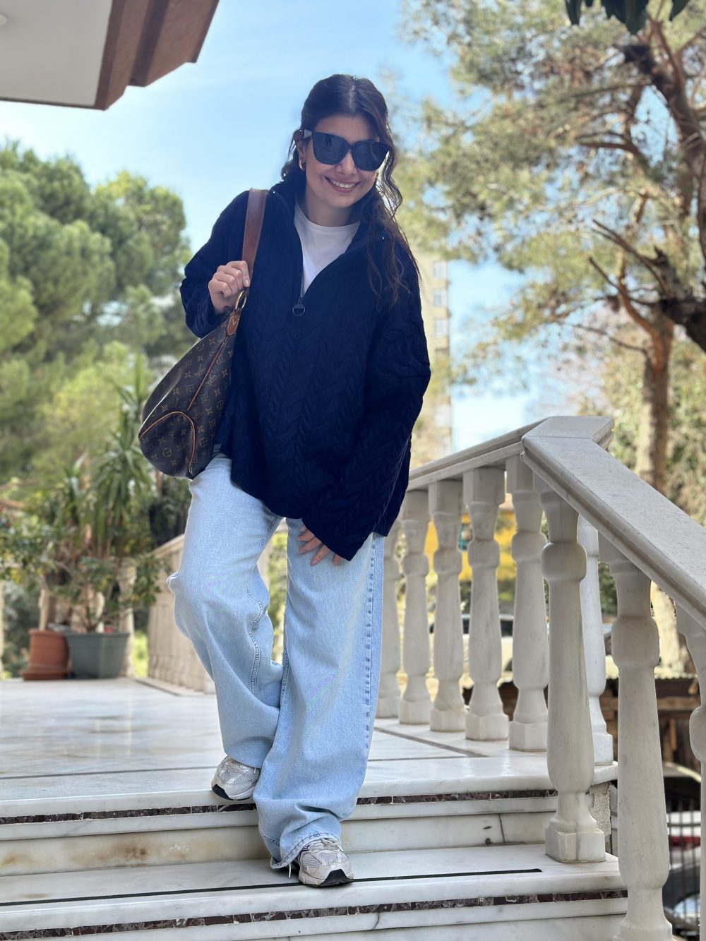 Mavi Palazzo Kot Pantolon