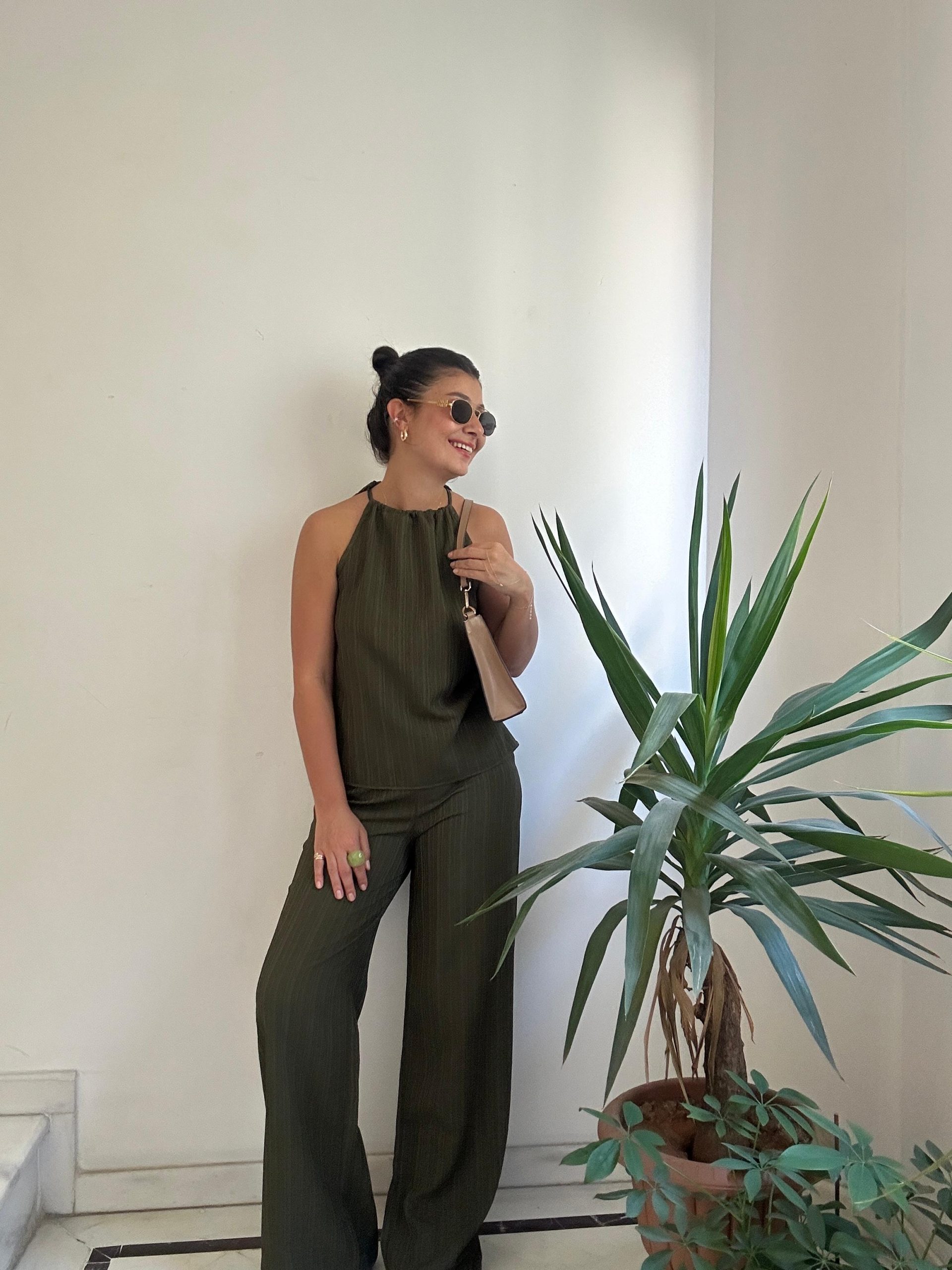 Haki Halter Yaka Takım - Görsel 3