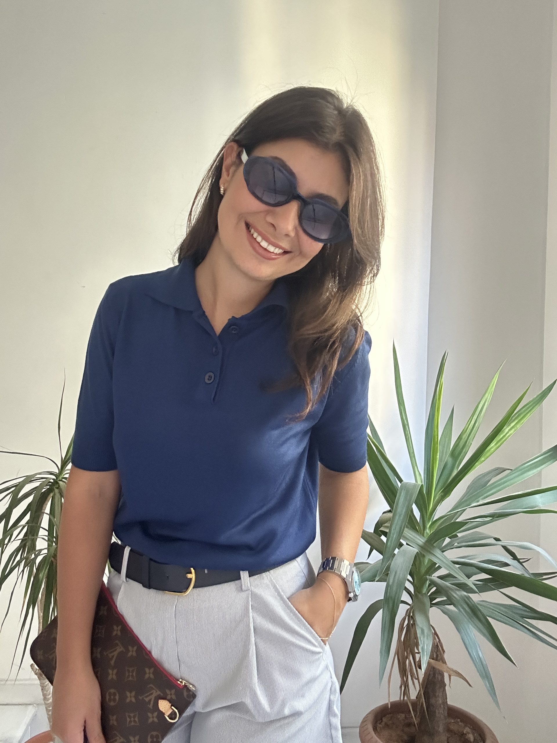 Saks Polo Yaka Tişört - Görsel 4