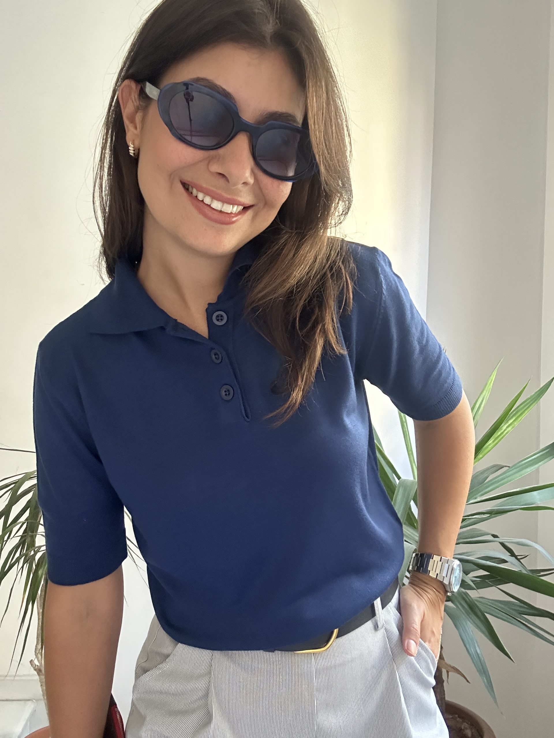 Saks Polo Yaka Tişört - Görsel 5