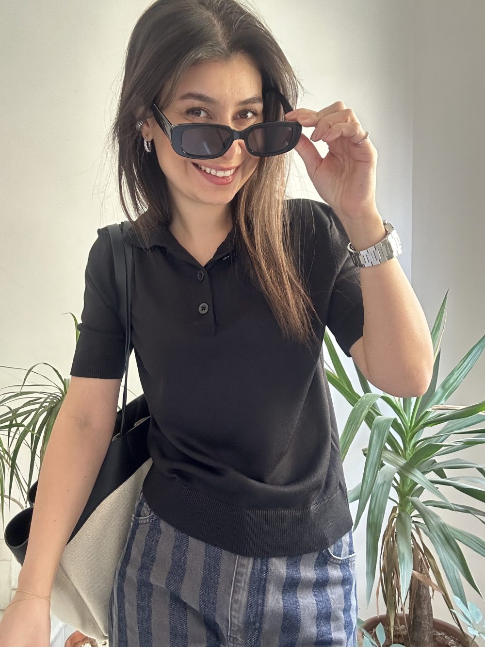 Siyah Polo Yaka Tişört